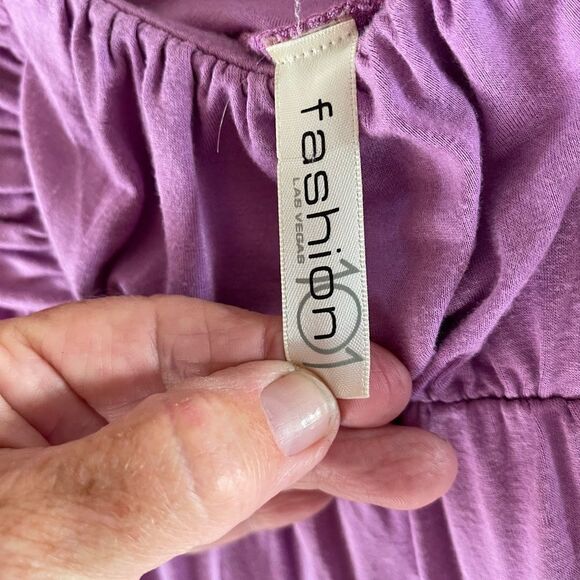 Small Juniors purple strapless dress or coverup - Picture 4 of 5